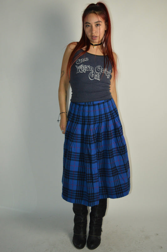 Vintage Pendleton Plaid Maxi Skirt