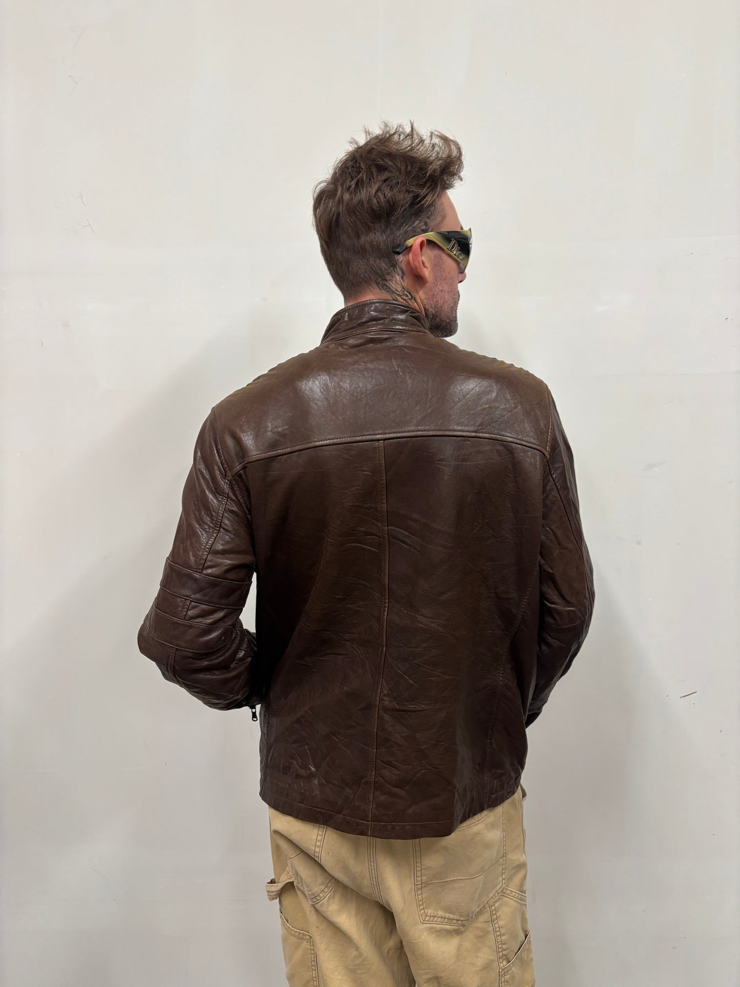 Vintage Keneth Cole Brown Leather Jacket