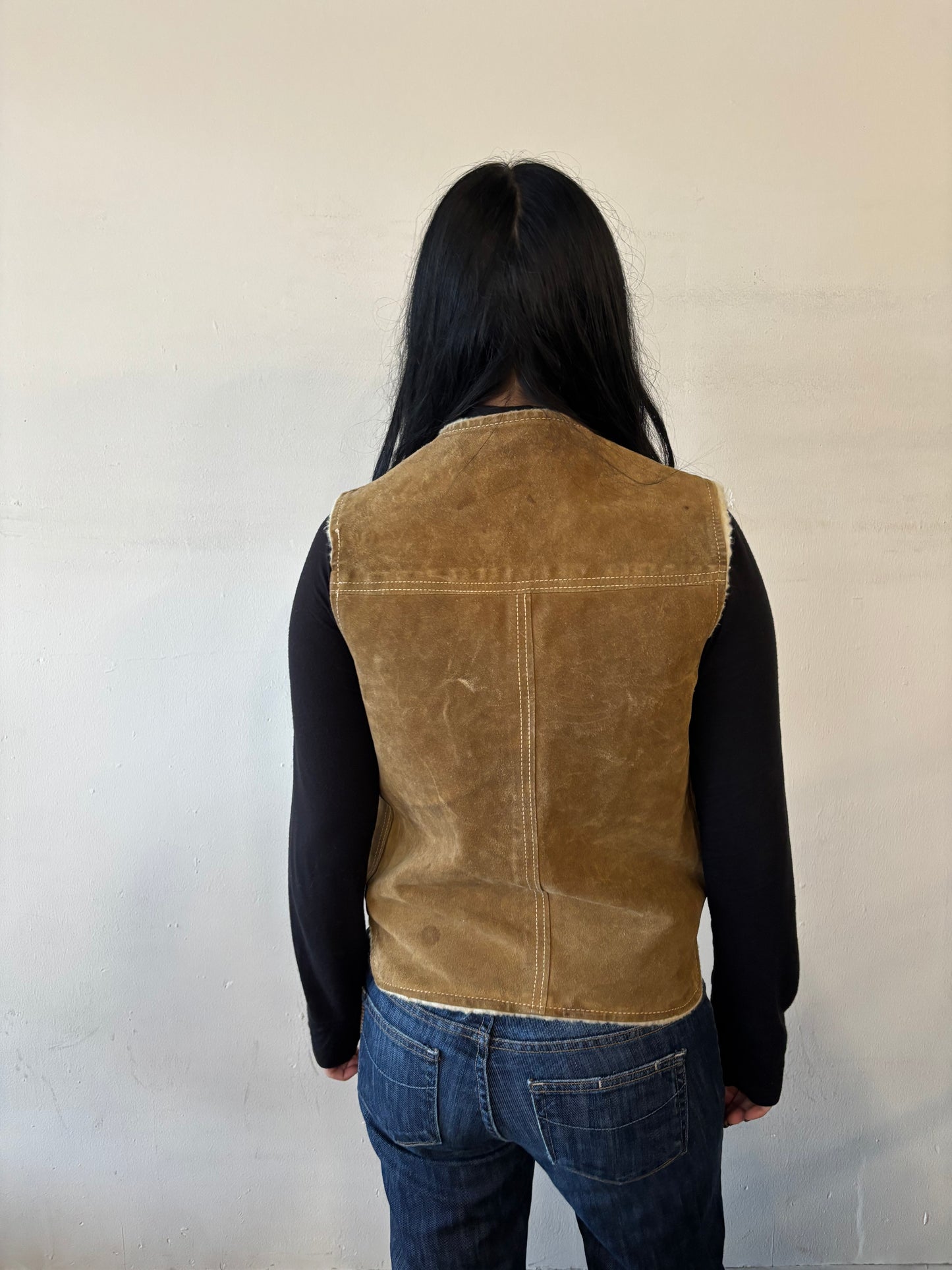 Vintage The Leather Shop Sherpa Vest
