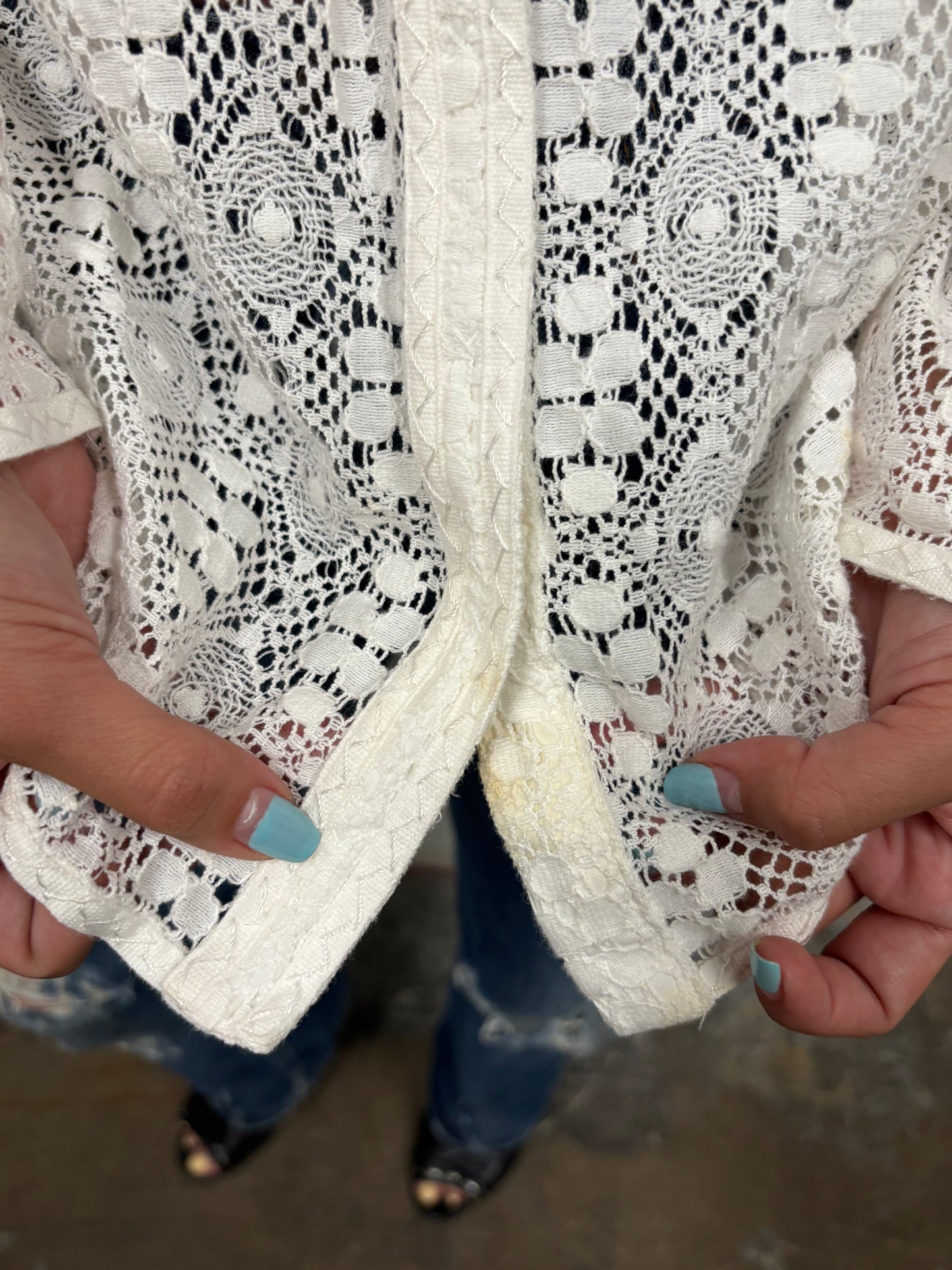 Liz Clairborne Lace Button Up