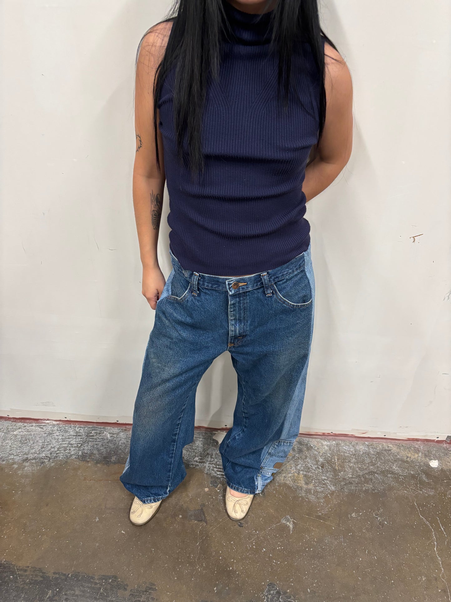 Reworked Rustler/Carhartt Split Jeans