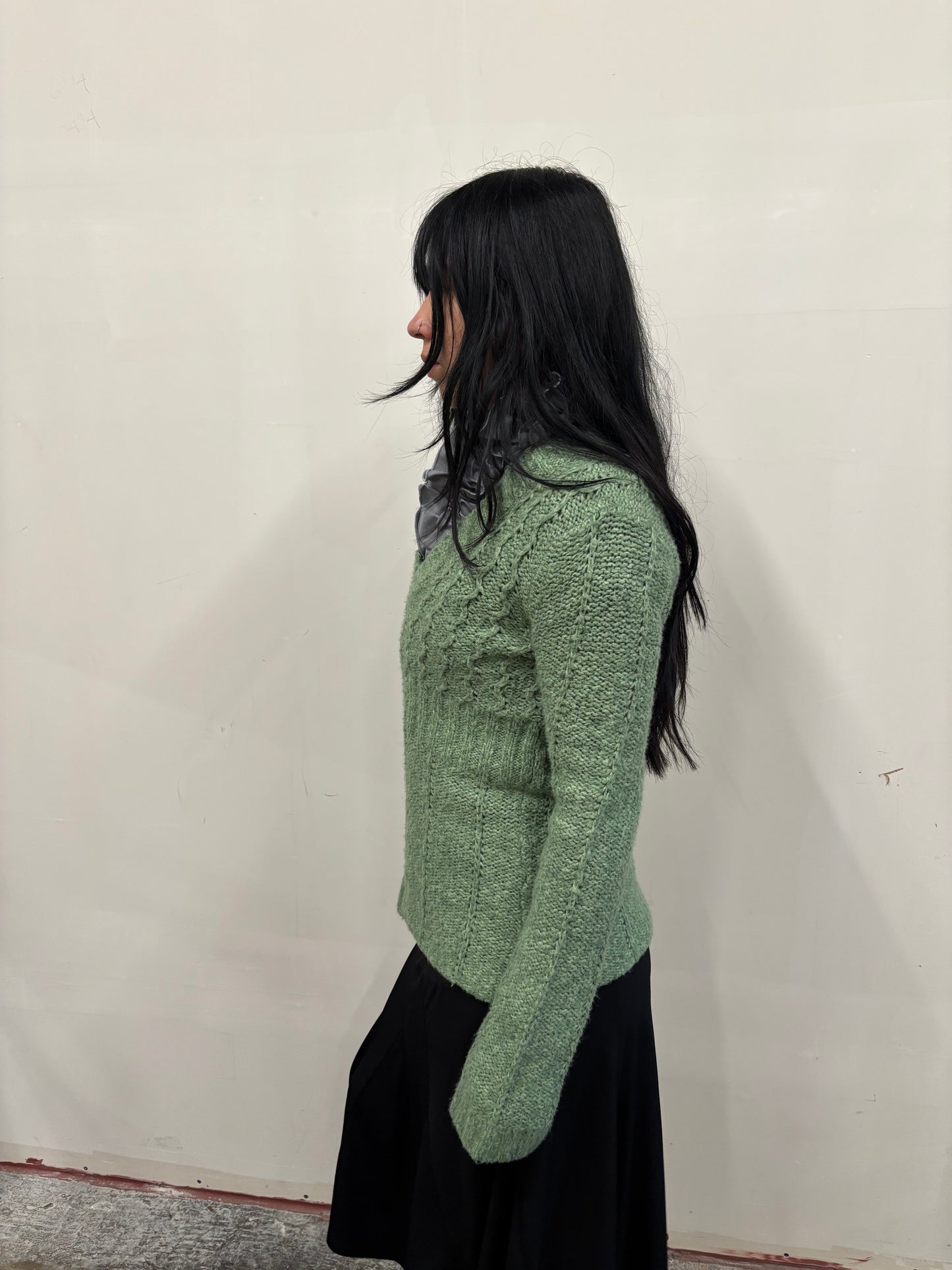 Vintage Green Knit Sweater