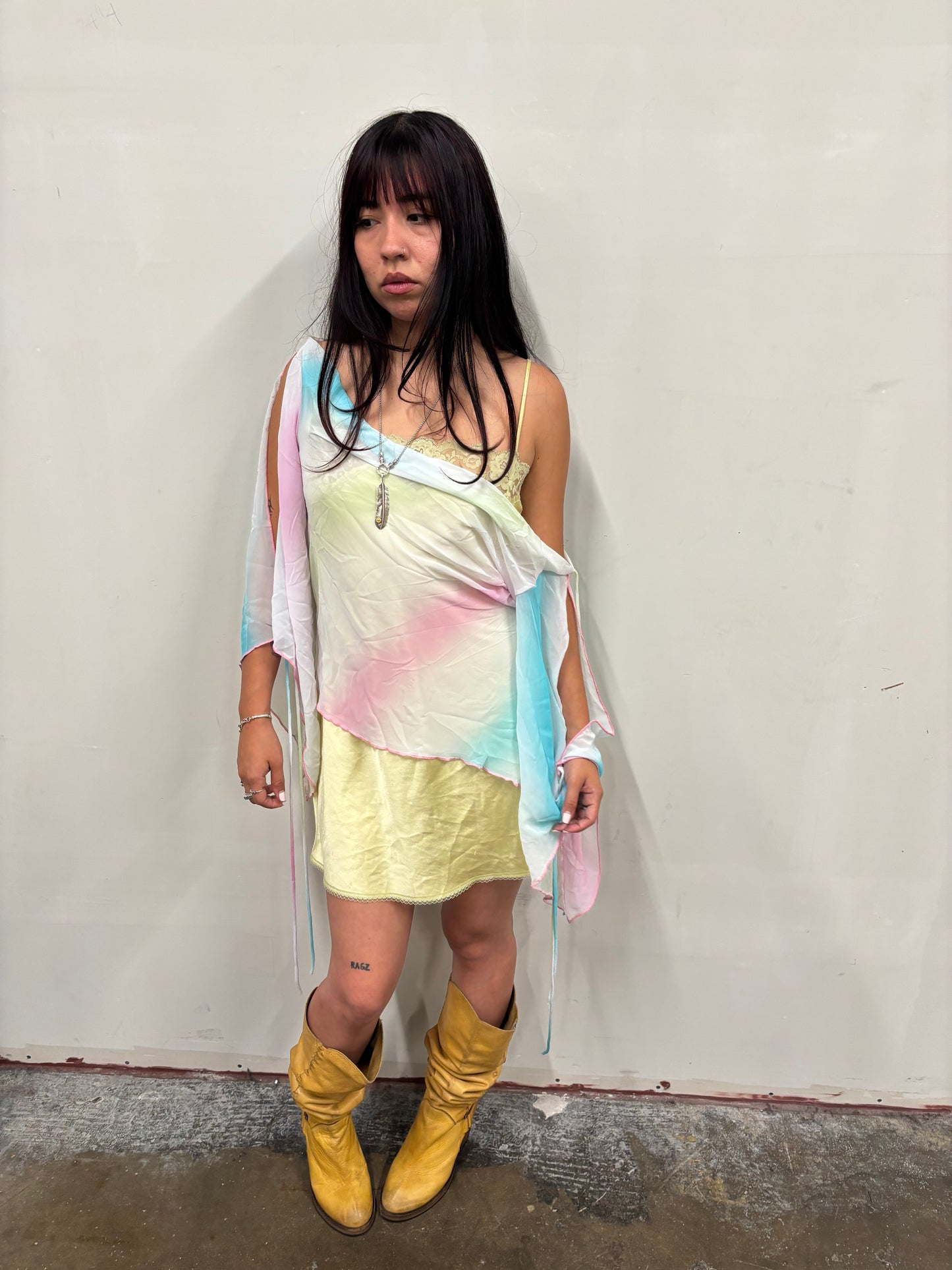 Agaci Rainbow Sheer Top