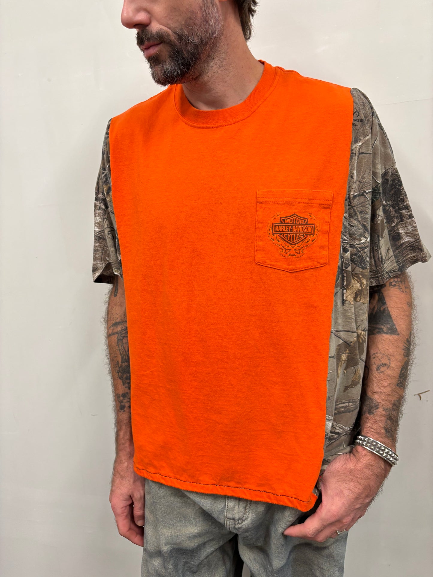 Reworked Harley Davidson Camo Shirt
