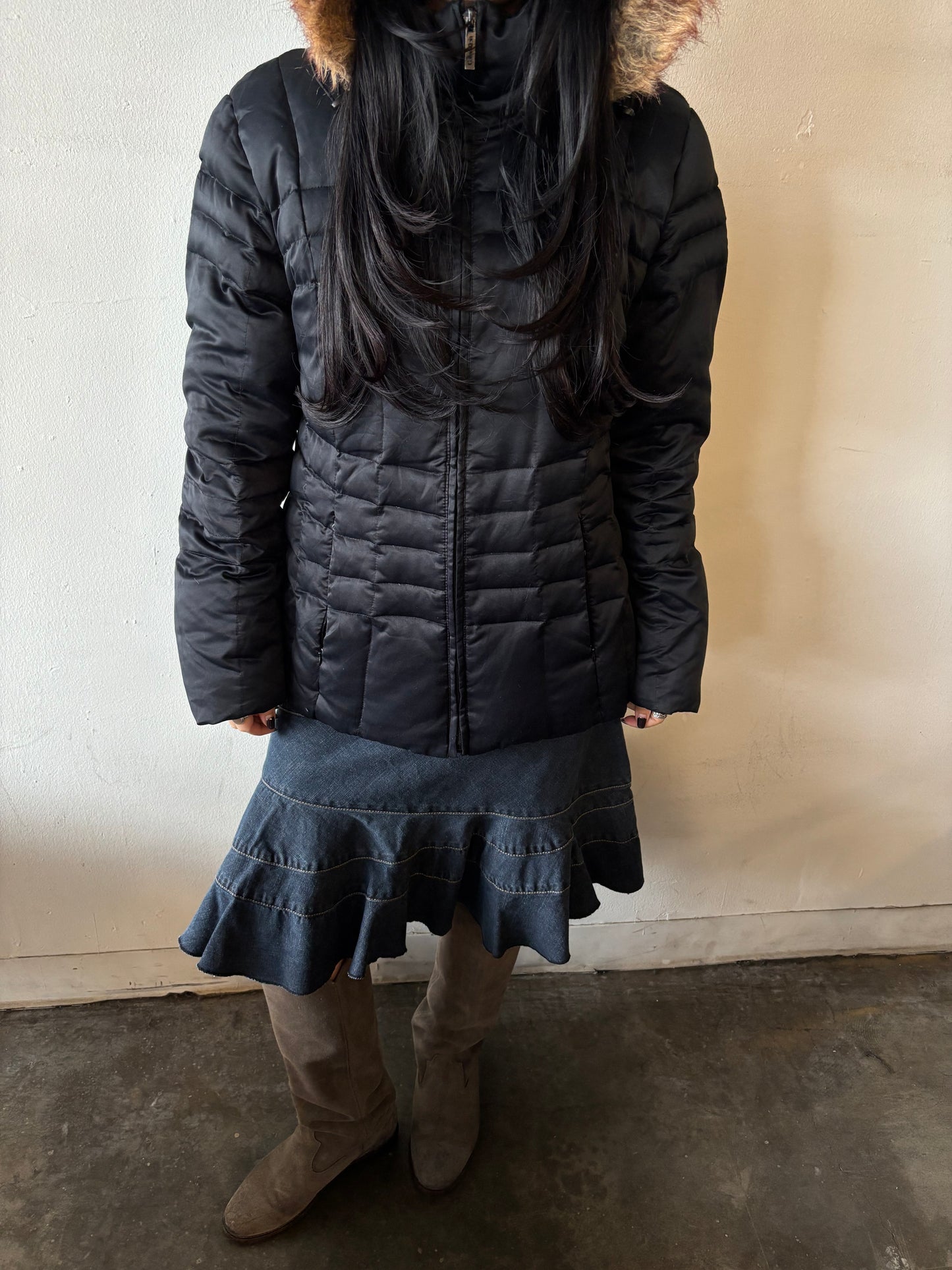 Vintage Calvin Klein Puffer Fur Jacket