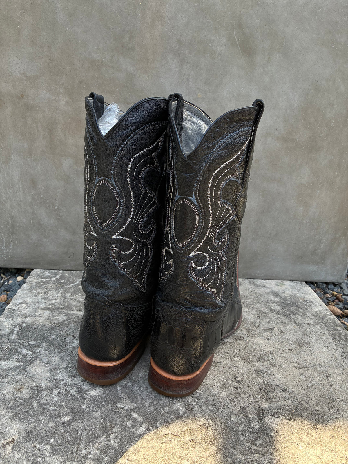 2000s Los Altos Ostrich Leg Pointy Cowboy Boots