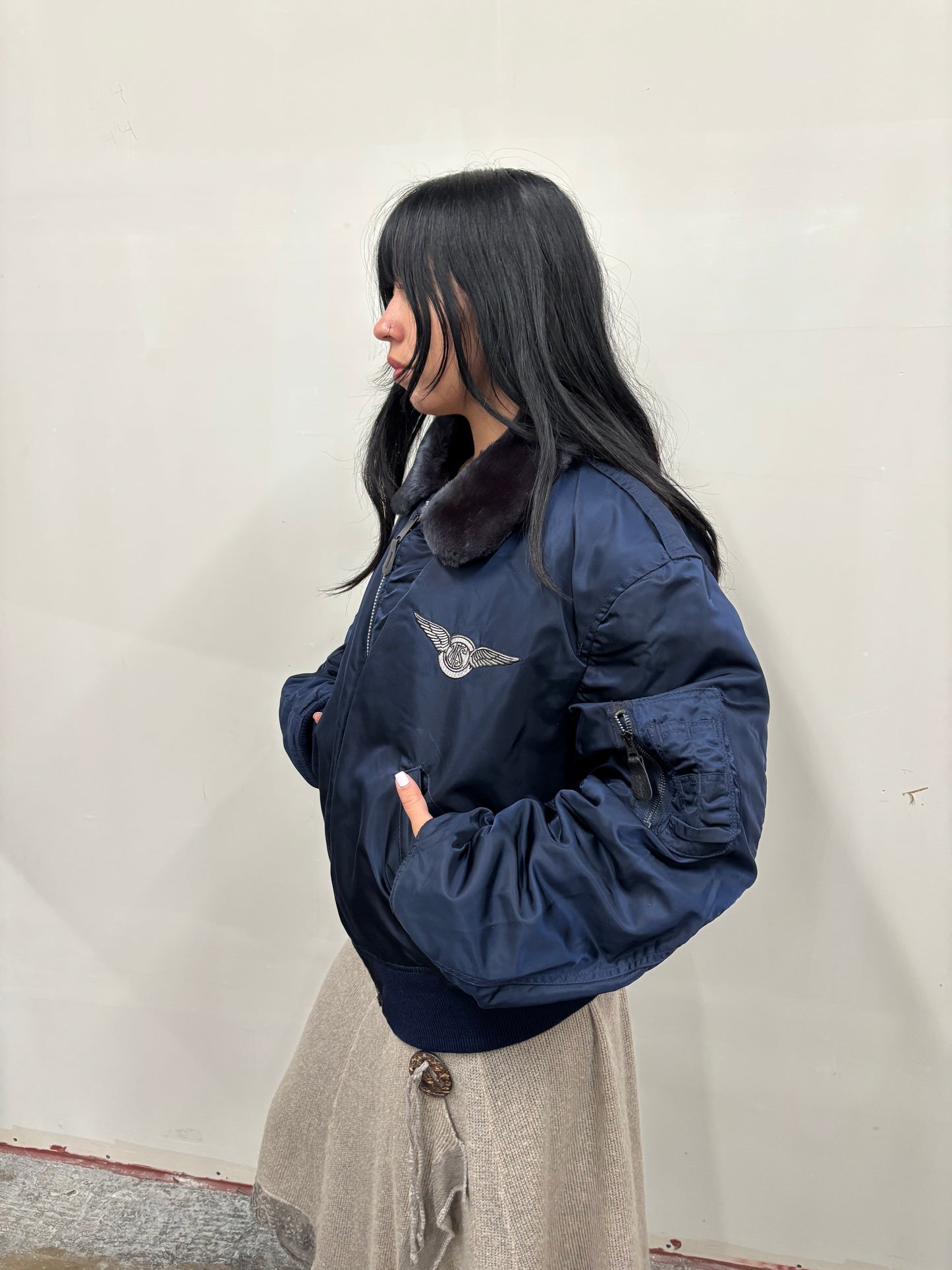 Vintage Air Mail Bomber Flight Jacket