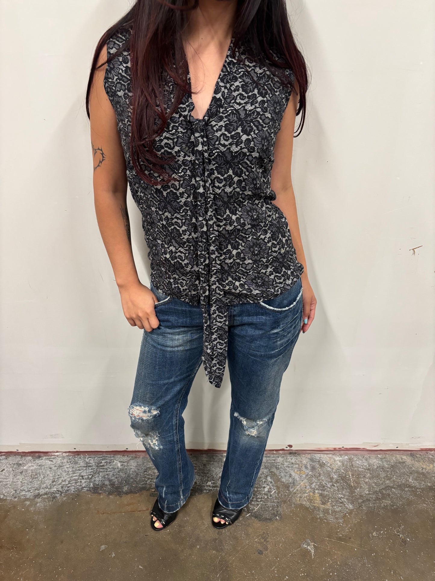 Ellen Tracy Floral Print Top
