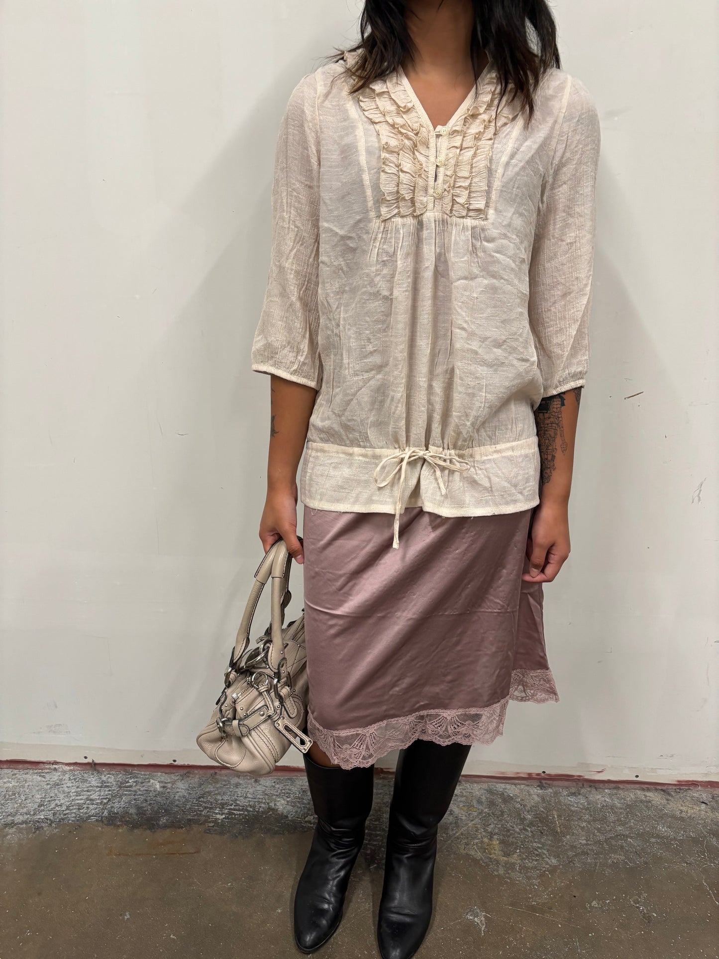Lace Top W/ Tie