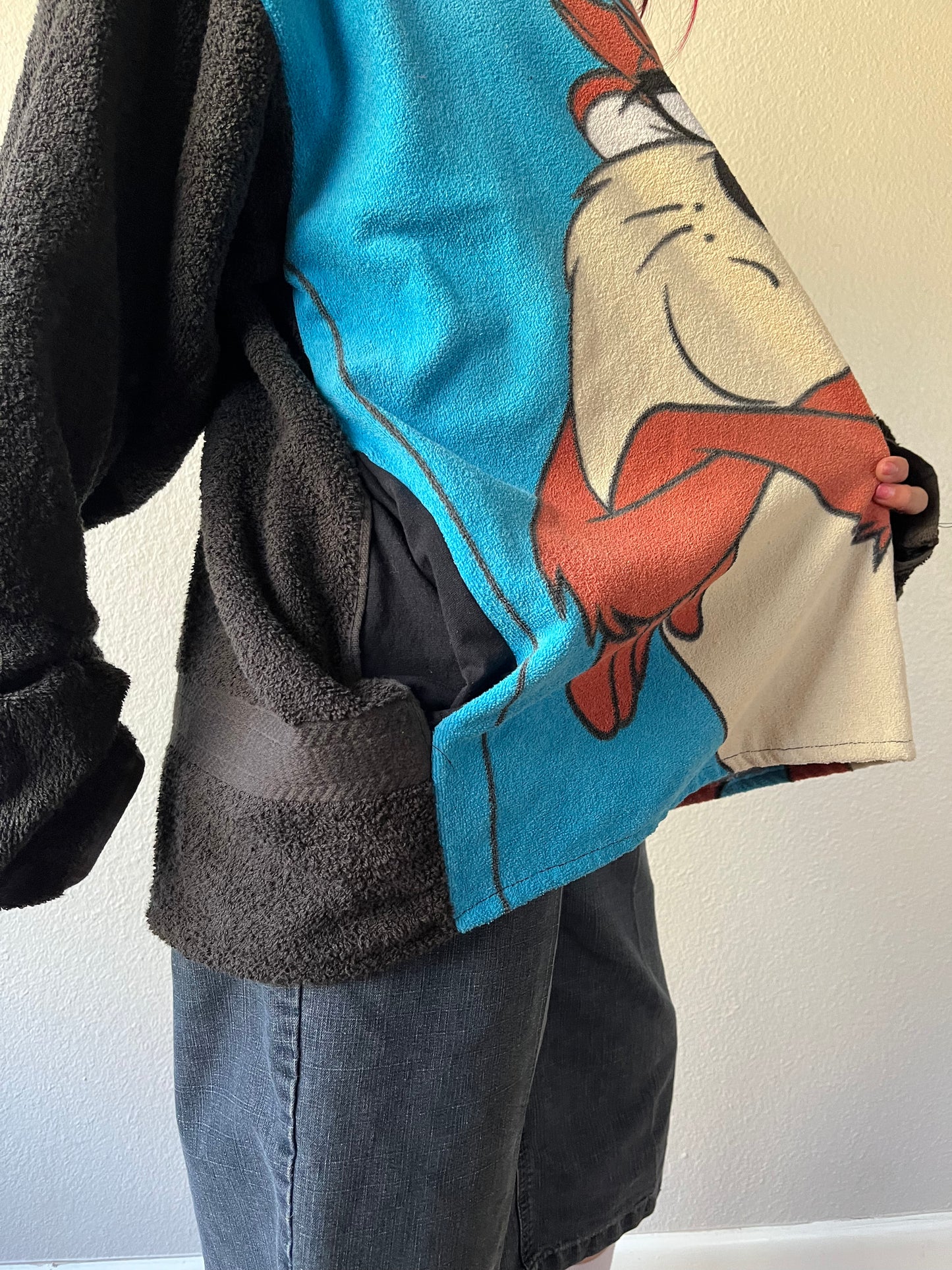 Reconstructed Taz Towel Hoodie