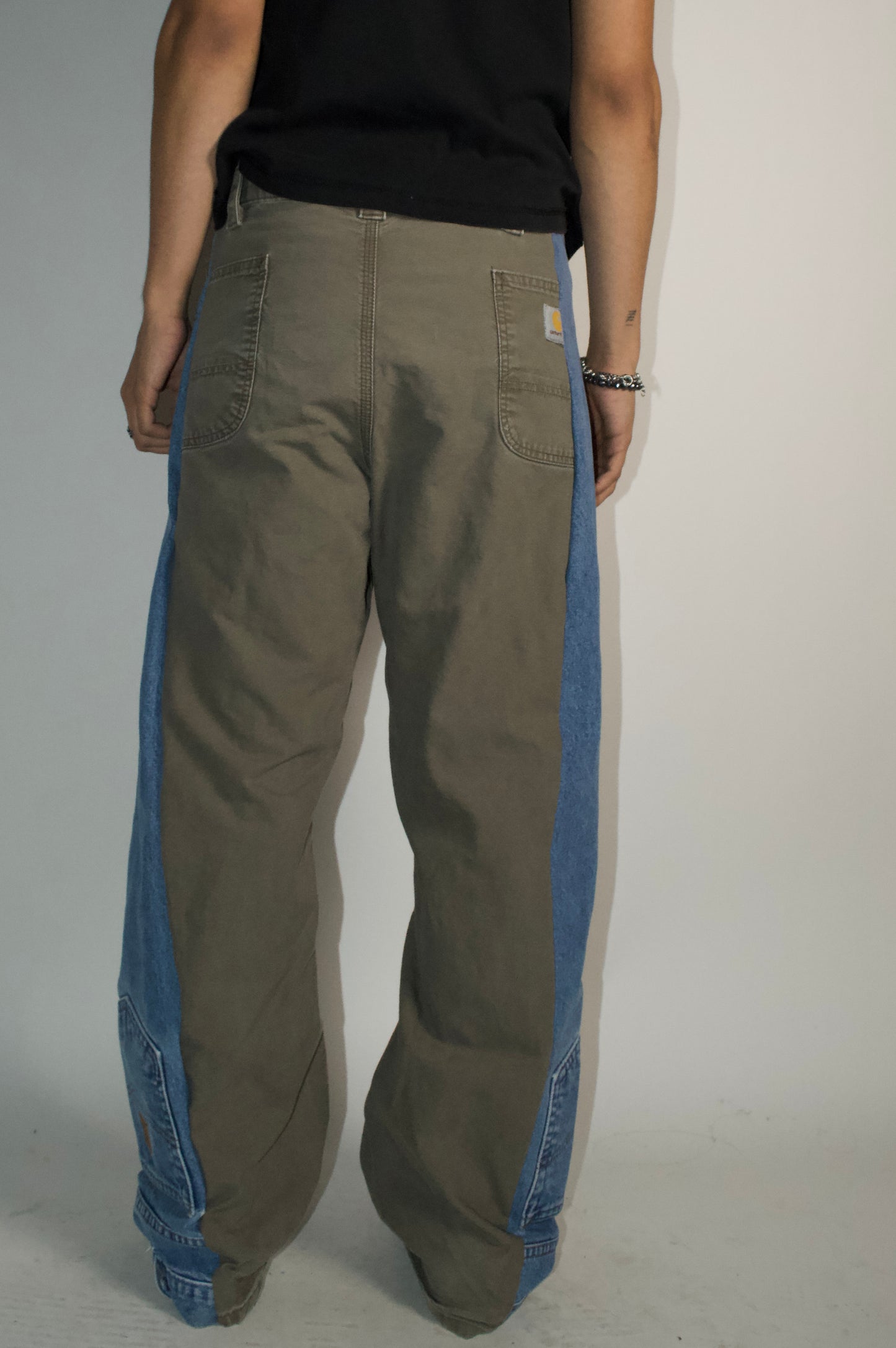 Reconstructed Carhartt Baggy Wide Denim Pants