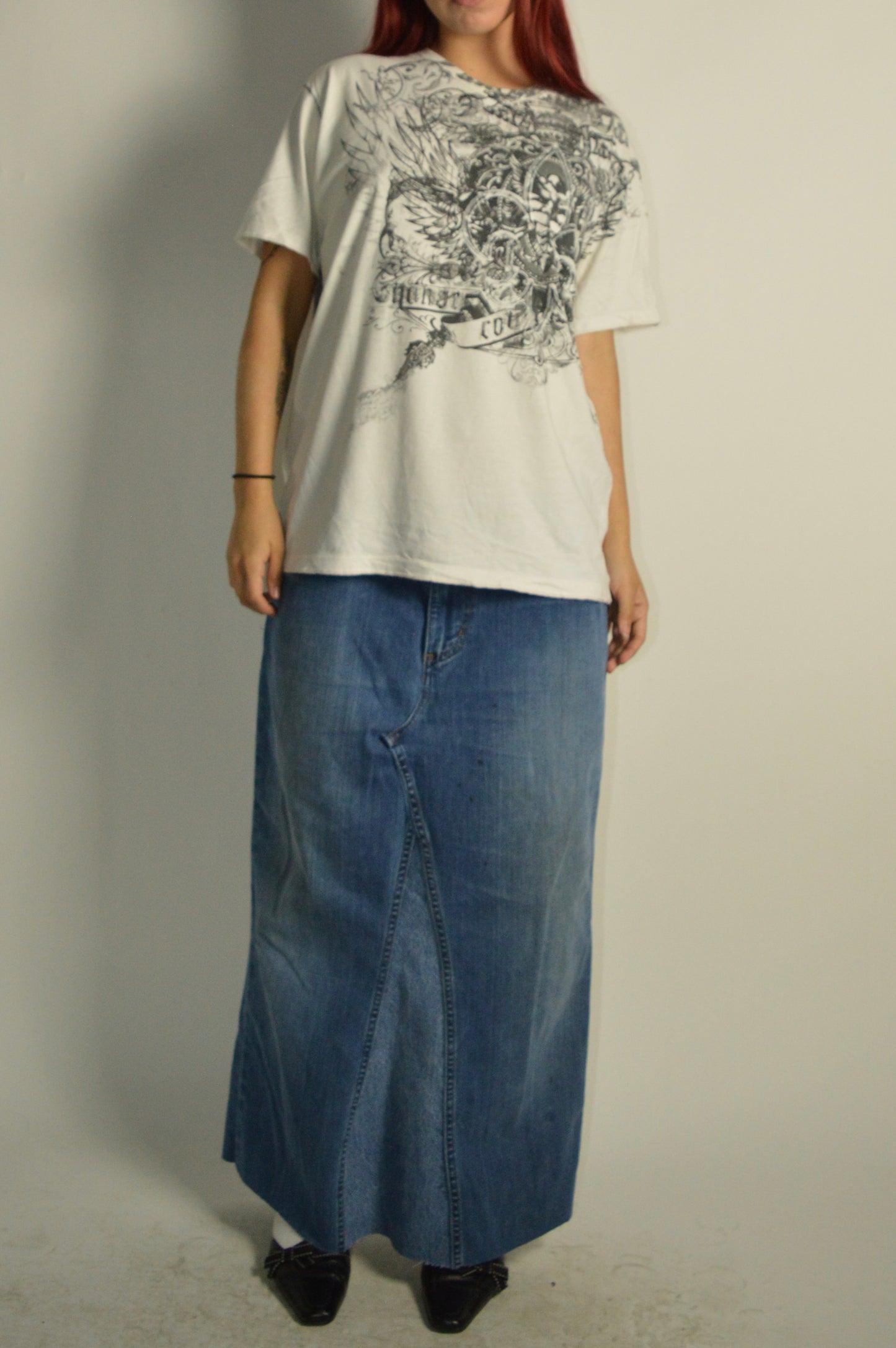 Reconstructed Carhartt Denim Maxi Skirt