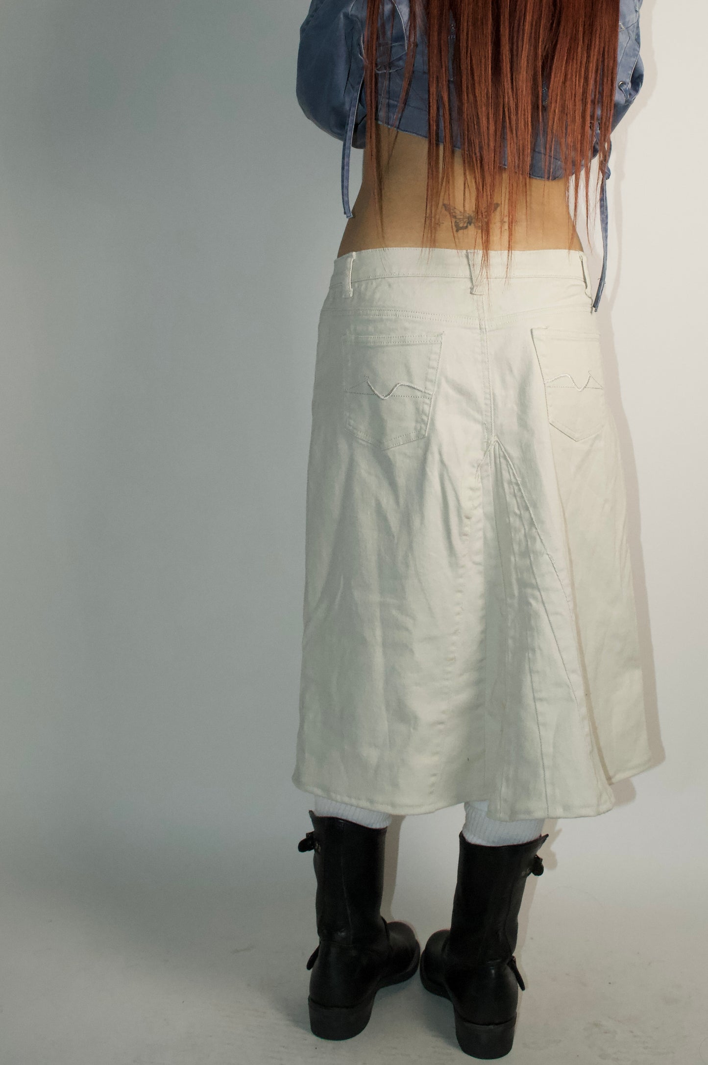 Vintage Goddess Jeans Beige Maxi Skirt