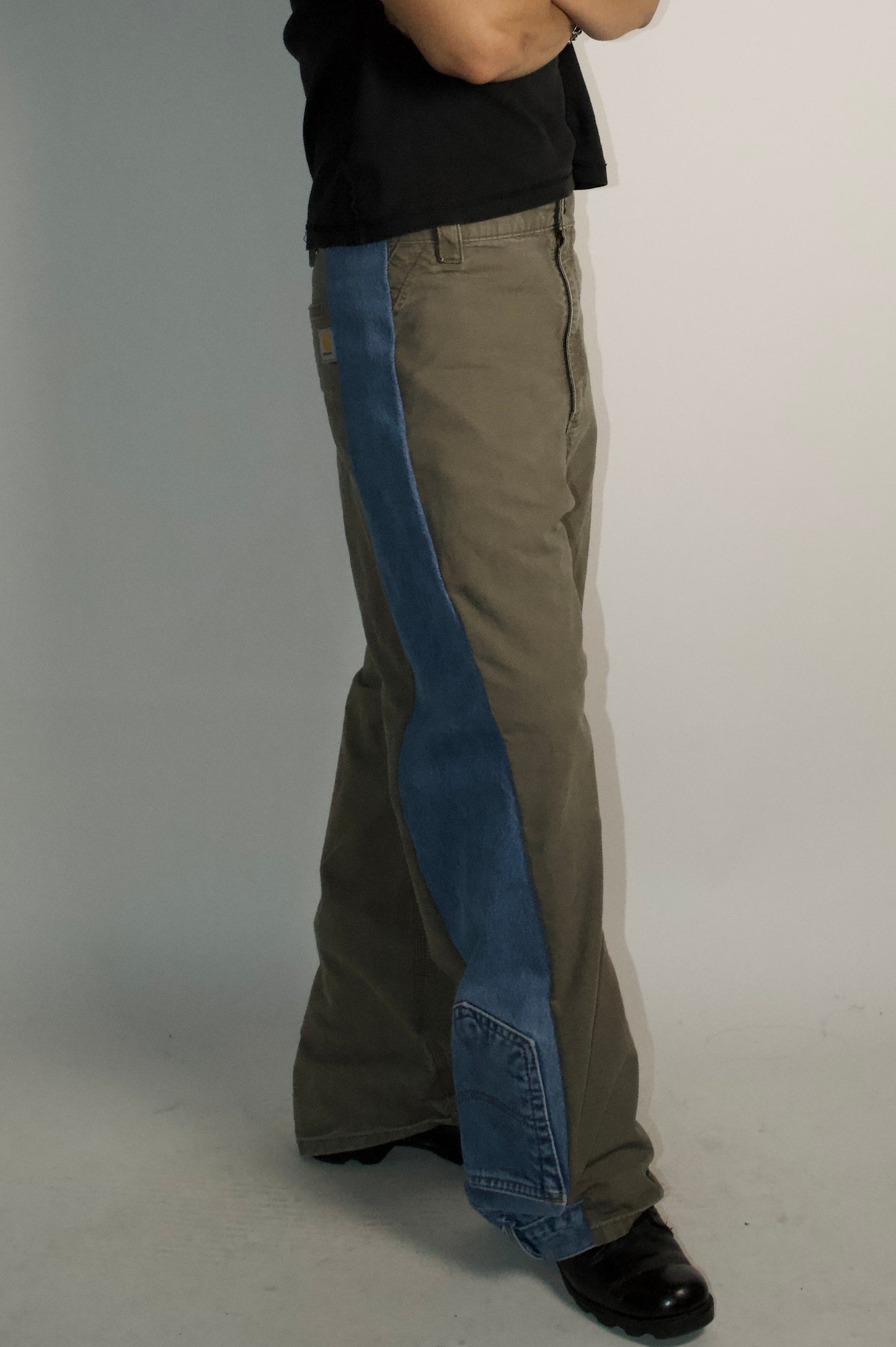 Reconstructed Carhartt Baggy Wide Denim Pants