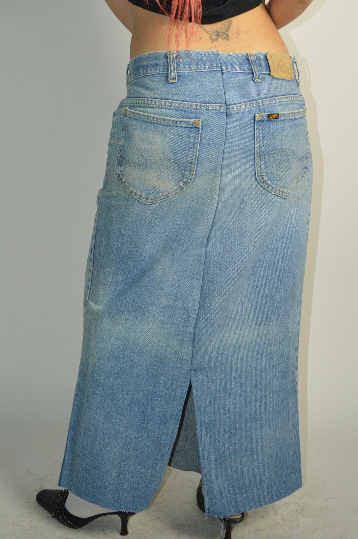 Vintage Lee Denim Maxi Skirt