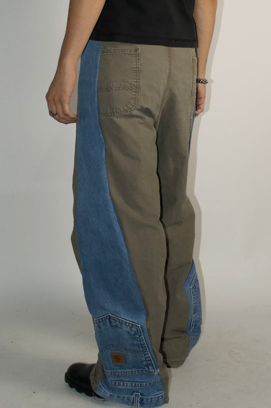 Reconstructed Carhartt Baggy Wide Denim Pants