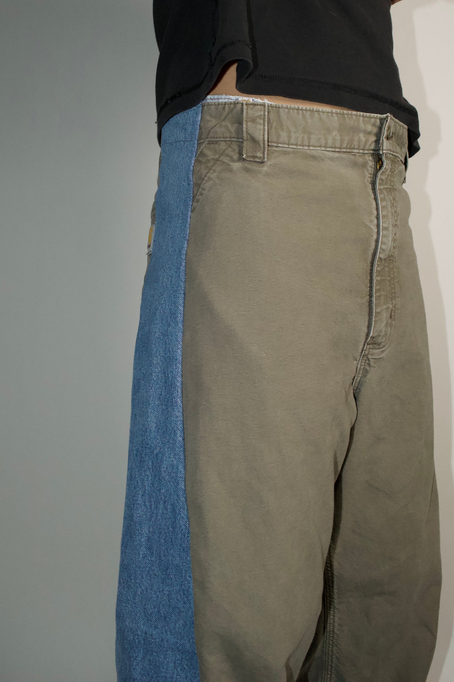 Reconstructed Carhartt Baggy Wide Denim Pants