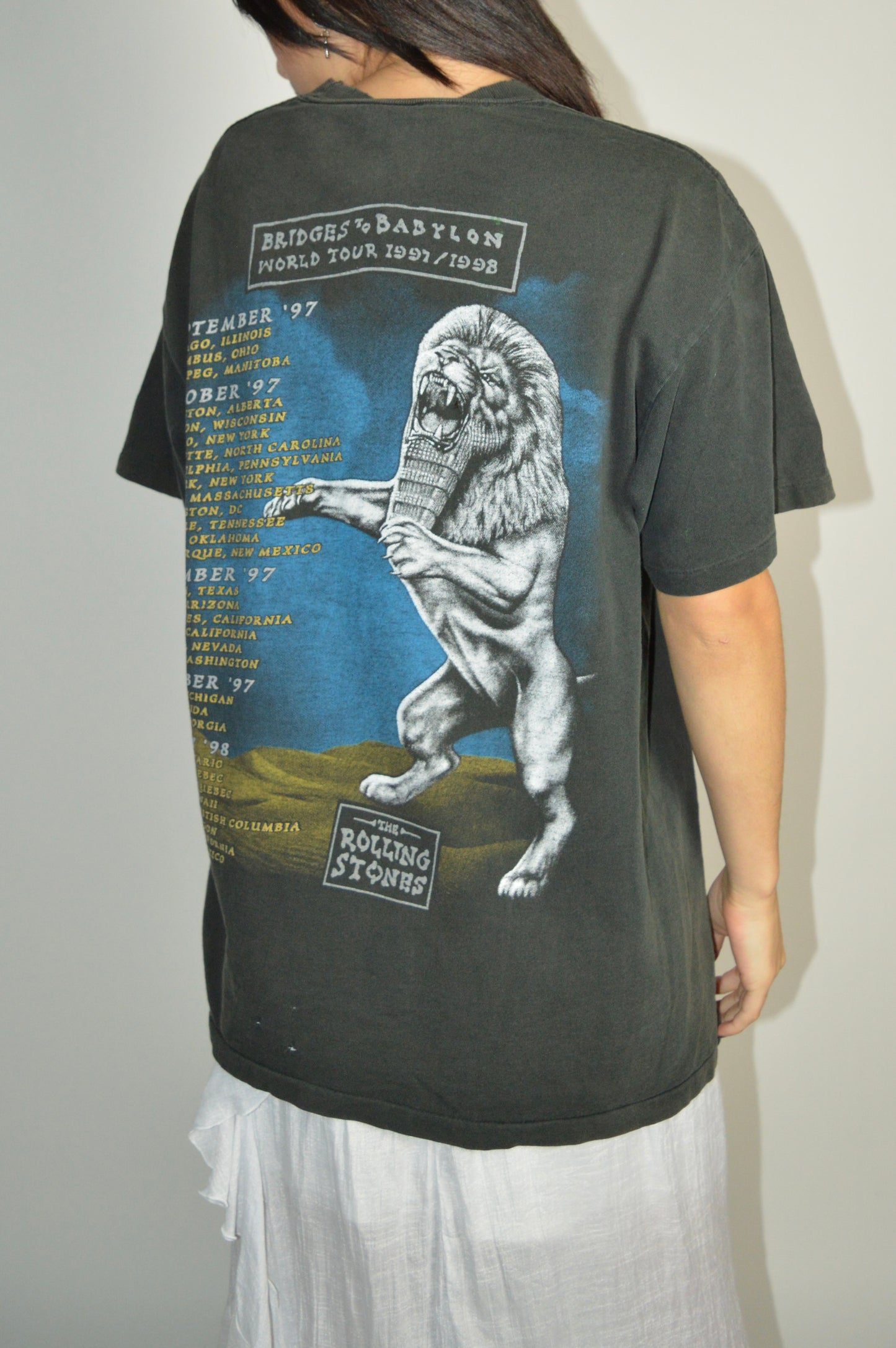 Vintage 1997 The Rolling Stones Bridges to Babylon Tour Shirt