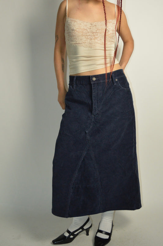 Reconstructed Corduroy Levi’s Maxi Skirt