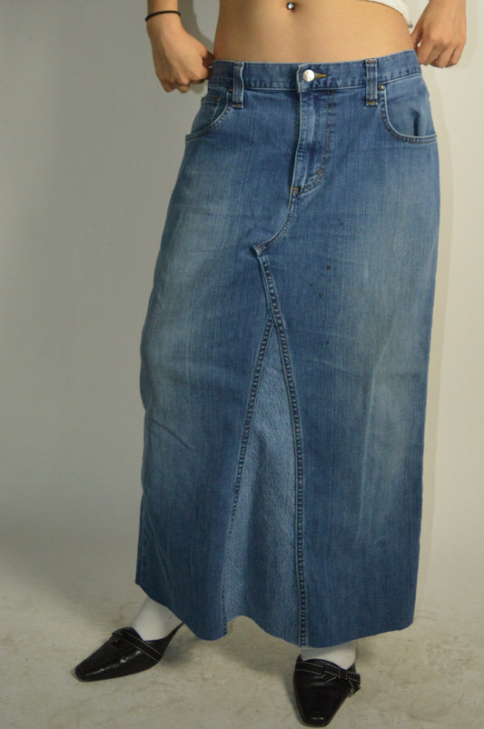 Reconstructed Carhartt Denim Maxi Skirt