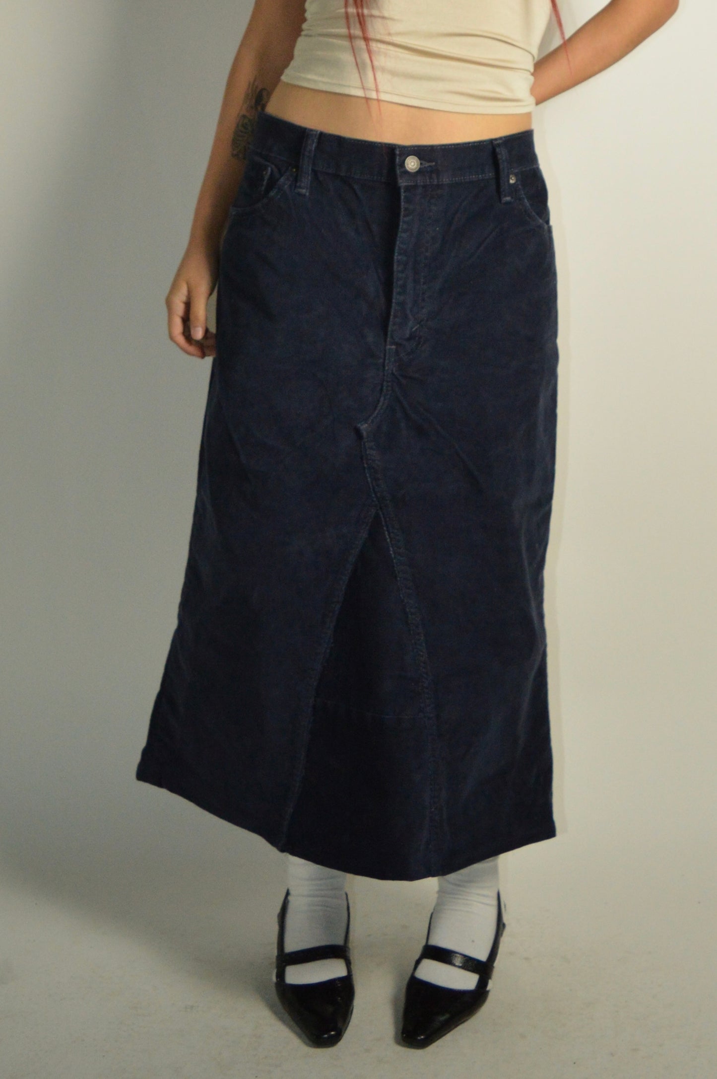 Reconstructed Corduroy Levi’s Maxi Skirt