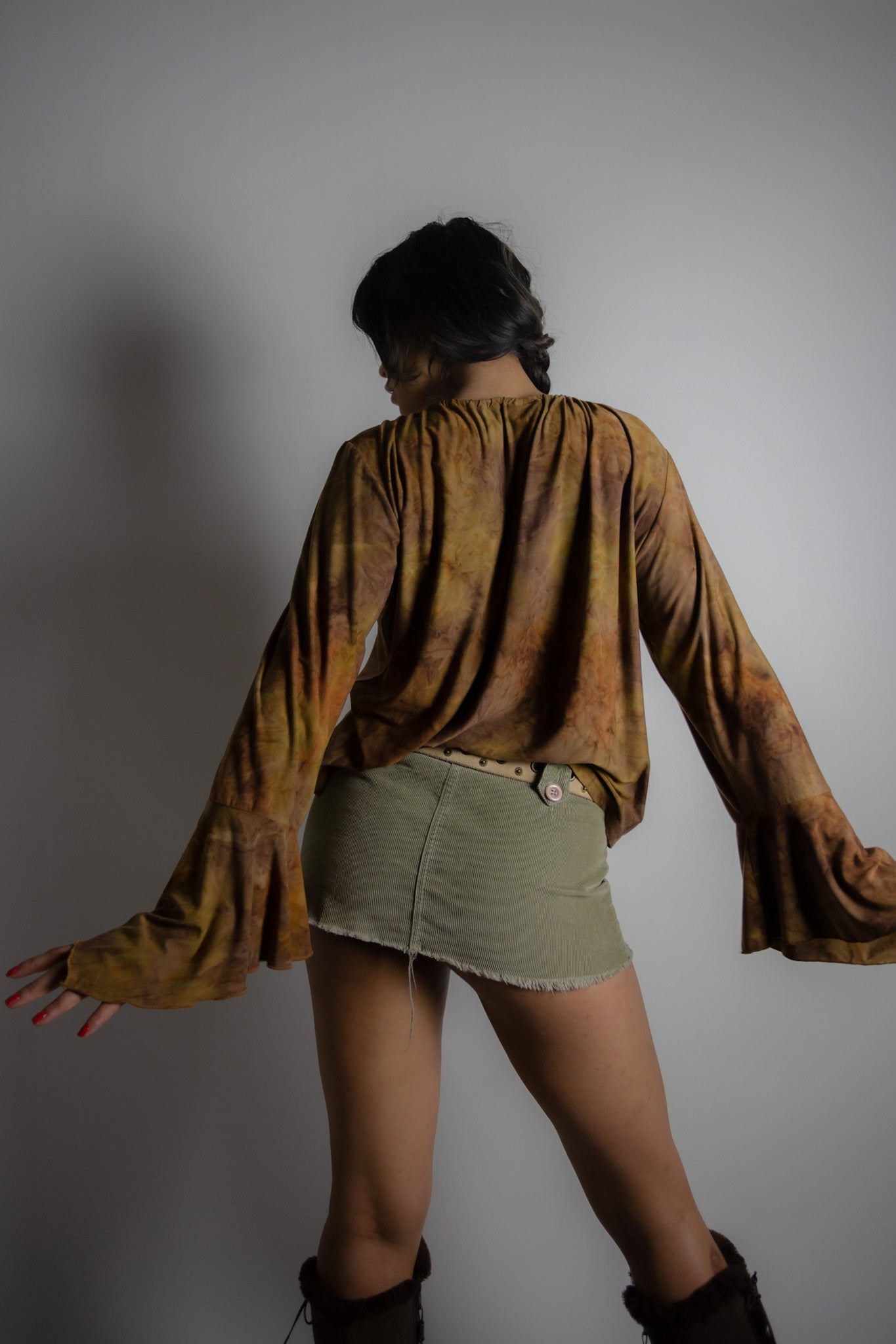 Vintage MKM Designs Brown Flowy Top