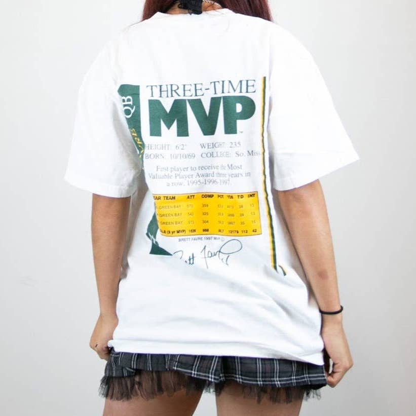 Vintage Brett Favre MVP Three-Tinder Shirt